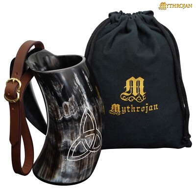 Drinking Tankard Horn Mug For Beer Mead Wine Ale Handmade Medieval Cosplay Gift