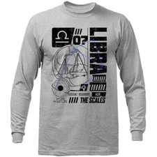 Libra Zodiac Sign Horoscope Astrological Graphic Long Sleeve