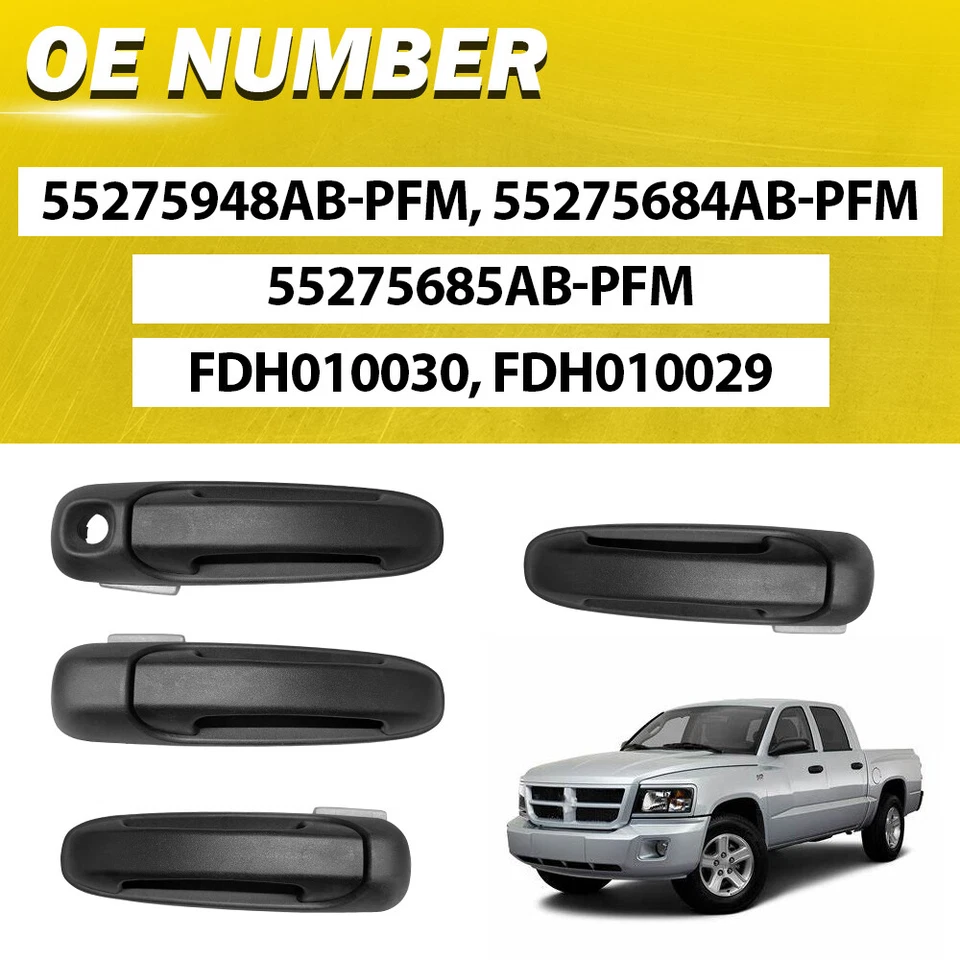 Manijas de puerta exteriores delanteras y traseras para Dodge Ram 2002-2009 / Dakota 2005-2011 Foto 3 de 4