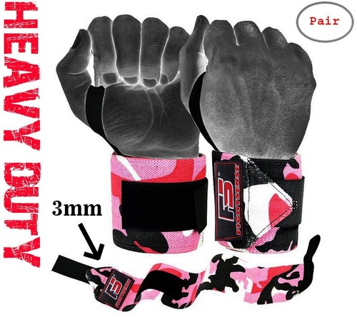 CROSSFIT Gym WEIGHT LIFTING Wrist Wraps LIFTING STRAPS for POWER LIFTING Support - Afbeelding 65 van 156
