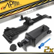 Coolant Expansion Tank & Mounting Plate w/ Cap &Sensor for BMW X5 E53 2001-2006