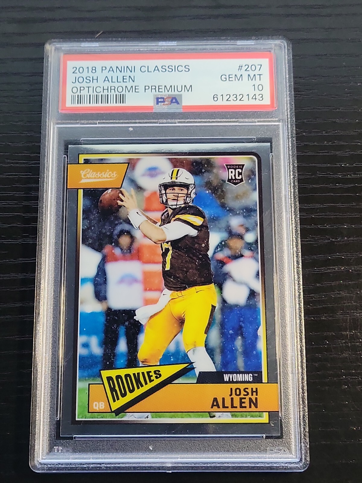 2018 Classics #207 Josh Allen Rookie Card Optichrome Premium PSA 10 Gem Mint