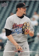 CHAD QUALLS SIGNED AUTO'D 2008 UPPER DECK CARD #14 ARIZONA DIAMONDBACKS ASTROS