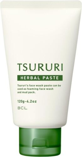 BCL Tsururi Herbal Paste Face Wash 120g Poe Care Made In Japan - Picture 2 of 6
