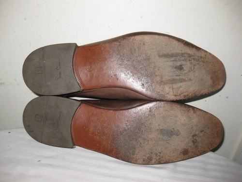 RARE Pierre Cardin Leather Brown Oxfords Mens Shoes Size 10 Made In GREECE. - Picture 10 of 10