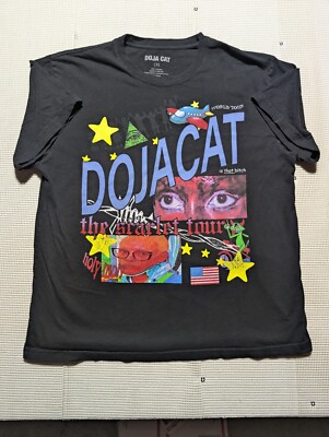 Doja Cat The Scarlet  World Tour Wicked Wild Abstract Concert T-shirt Rap Sz 2XL