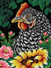 Orchidea Needlepoint canvas for halfstitch without yarn Hen 3382J