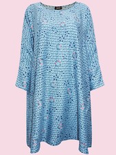 SONDERANGEBOT BLAU Longline Top/Kurzkleid Übergrößen UK 18 bis 26/28