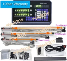3 Axis Digital Readout DRO Set within 3pcs 50mm~1000mm 5um Linear Scales Milling