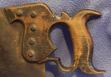 1850's HENRY DISSTON cone nut No 9 eagle die stamped hand saw