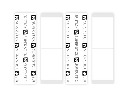 Walker Tape Super Stick Tape 1x3 in Strips 36 Pcs per Pack Clear