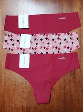 Lot of 3 Smoothe Edge CK Calvin Klein Thong Panties Small