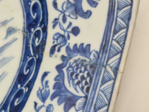 18th Century Chinese Export Blue & White Porcelain Platter Qianlong Qing Dynasty - Picture 7 of 15