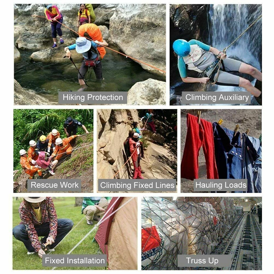 Cabo paraquedas 550 Paracord em cordão de carretel 50 pés-1000 pés tipo III 7 fios núcleo - Imagem 4 de 4
