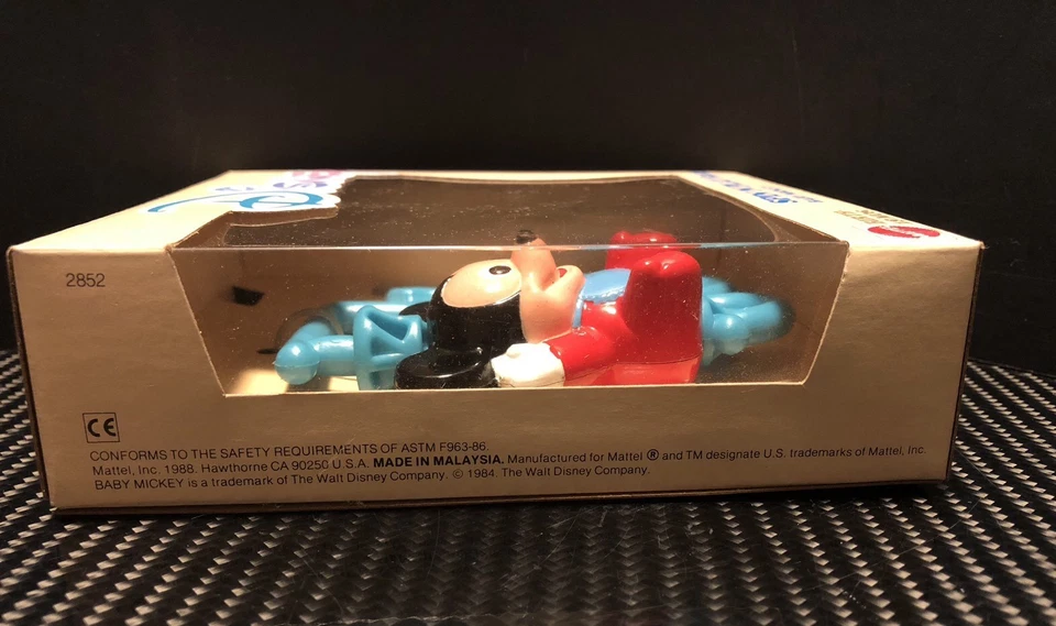 Vintage 1998 Disney Mickey Mouse Spin ‘N Play Azul Chocalho - Nascimento - 18MO NOS - Imagem 3 de 4