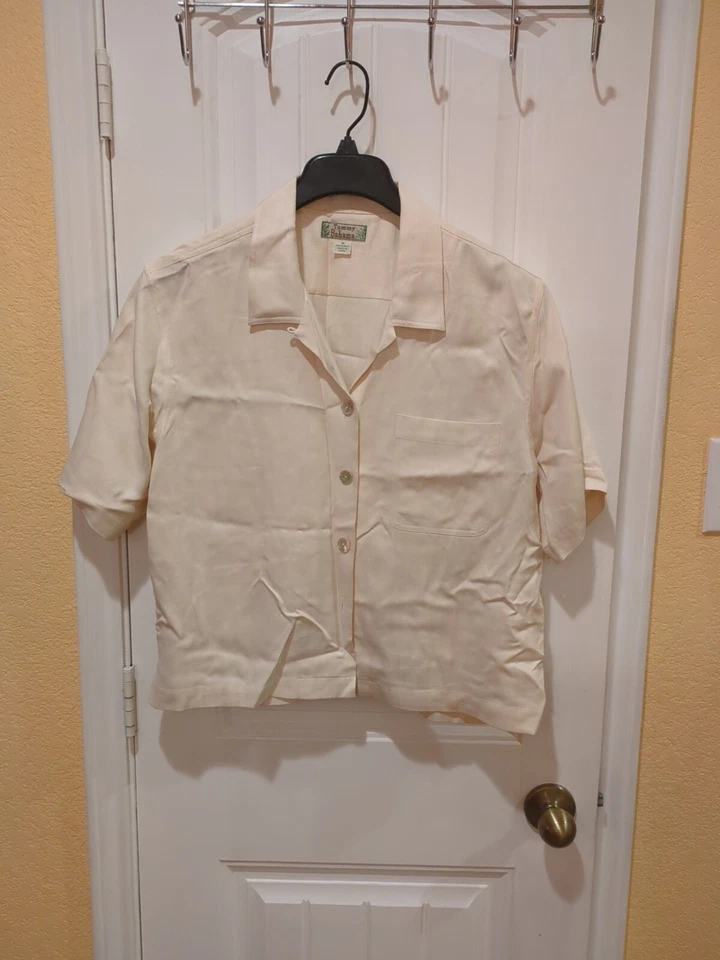 Tommy Bahama рубашка с белый 100% шелк размер M - Изображение 2 из 4