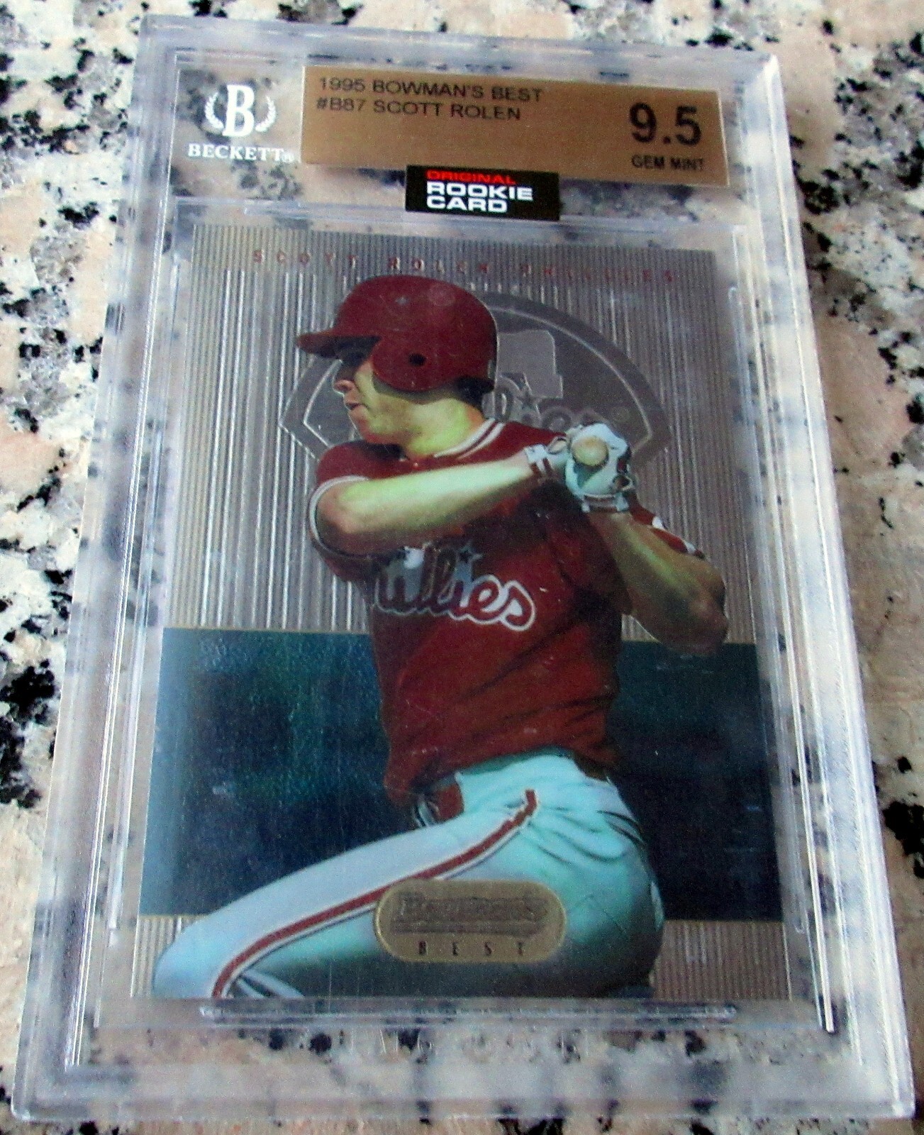 Scott Rolen Rookie SCOTT ROLEN 1995 Bowman's Best Blue Rookie Card RC BGS 9.5 Hall Of Fame ...