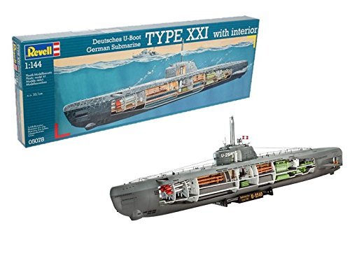 U-Boat Type XXI Plastic Model Kit Germany Revell U-Boat Type XXI Plastic Model Kit Germany Revell