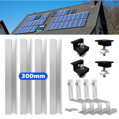 Solarpanel Halterung Ziegeldach Montageset Photovoltaik Befestigungssystem 30CM