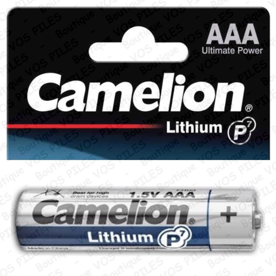 Piles AAA LR03 FR03 R3 LR3 E92 MN2400 AM4 Camelion ( Lithium 1,5V 1100 mAh ) - Photo 3/4