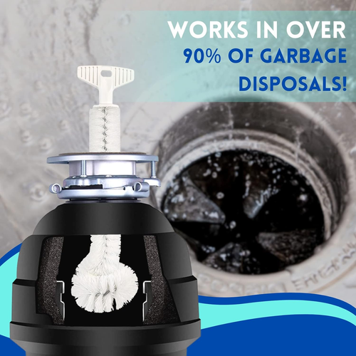 Cleaner and Deodorizer, Made in USA Sink Disposal Brush Cleaner, 12" Long Sink - Picture 4 of 12