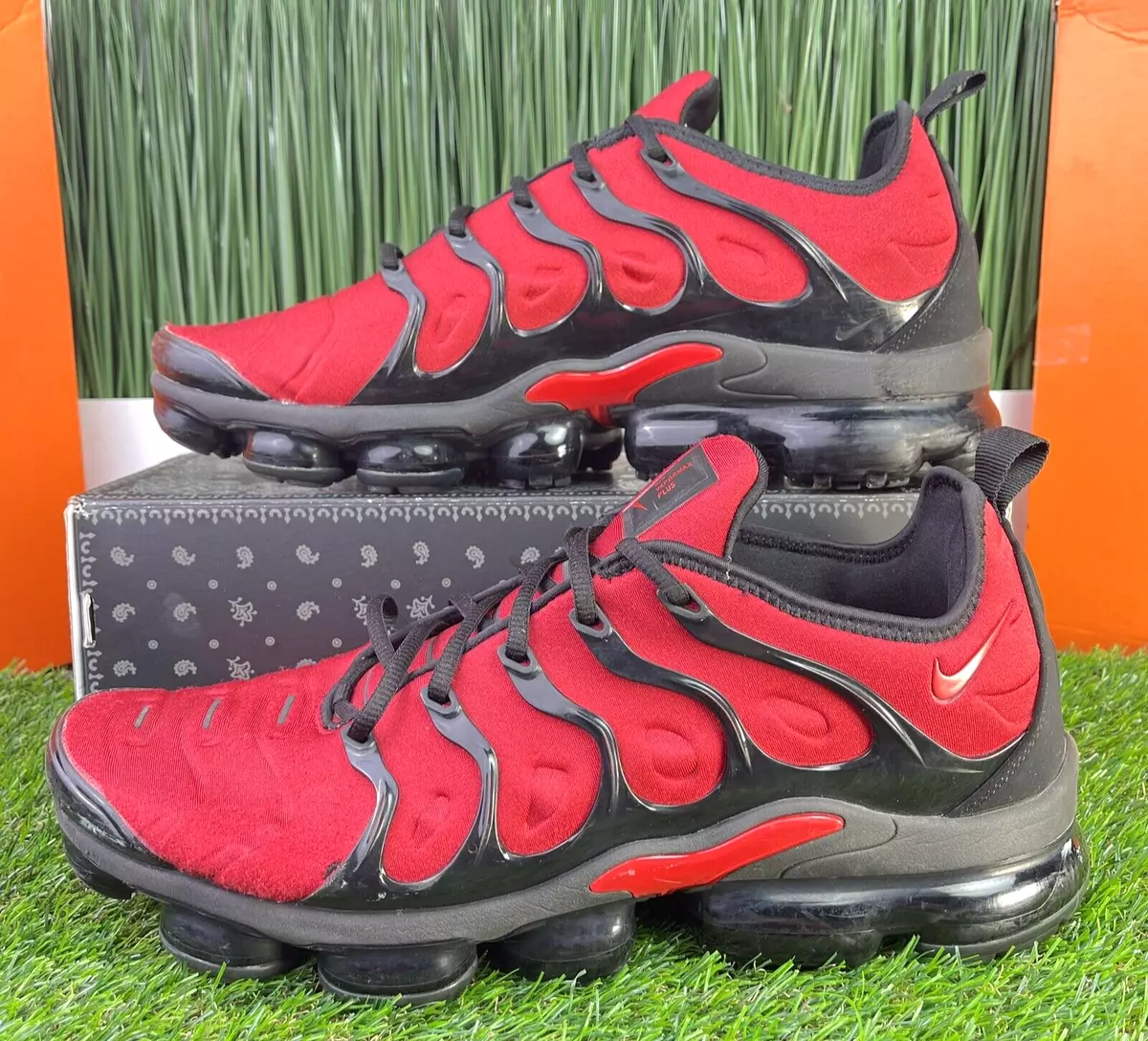 Nike Air Vapormax Plus University Red Black Mens Shoes CU4863-600 Size 13