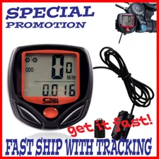 Bike Bicycle SPEEDOMETER Cycle Digital Odometer Computer MPH KMH Waterproof LCD