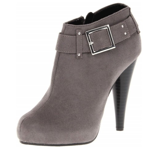 Michael Antonio McMahon Womens Sz 6 Faux Leather Side Zip Ankle Boots Shoes Gray