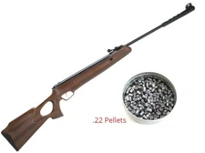 Air Rifle .22 Caliber Spring Powered Break Barrel 700+ Fps W/ 200 Round Pellets
