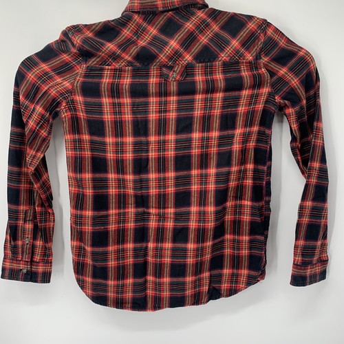 VANS Youth Long Sleeve Button Up Medium M Plaid Multicolor Skateboard Skater Y2K - Picture 3 of 6