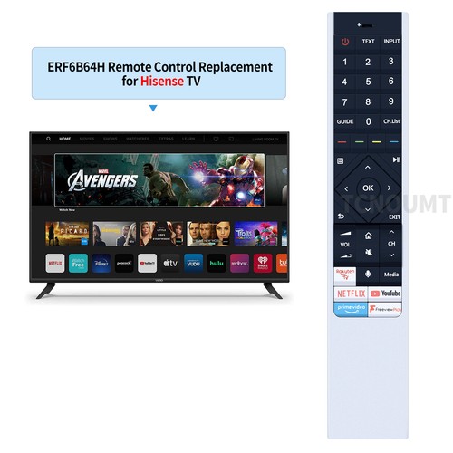 Mando a distancia de reemplazo ERF6B64H para Hisense Smart QLED ULED UHD TV 100L5FT 55U8QFT - Imagen 3 de 8