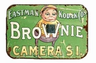 1904 Kodak Brownie Cameras Vintage Advertising  All Metal Tin Sign  8 x 12