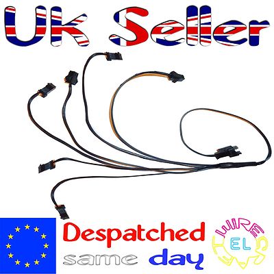 Standard Splitter für EL-Kabel - 40 cm - schwarz oder weiß - Stecker für Neon-Draht