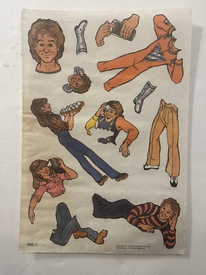 Mork & Mindy Rub N Play Magic Transfer 1979 Sheet Colorforms Robin Williams