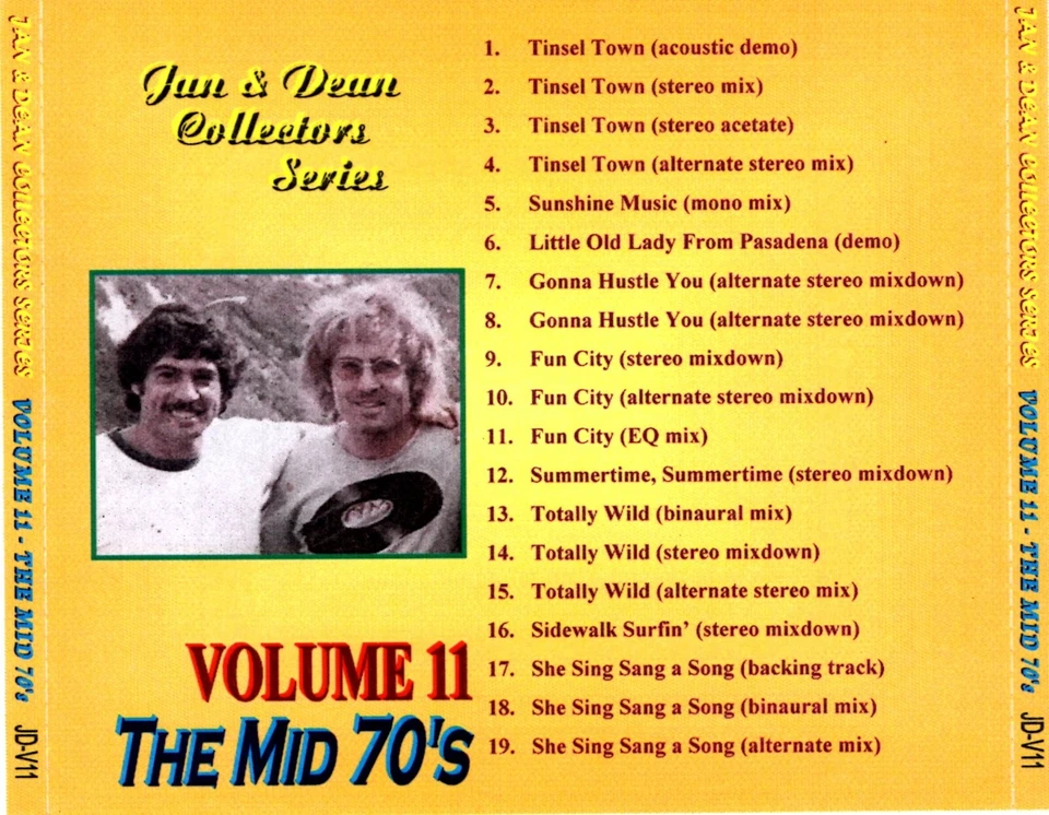 JAN AND DEAN- THE COLLECTORS SERIES- VOLUME  11 - THE MID 70's- MINT! REMASTERED Foto 4 de 4