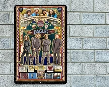 The Eagles Sign Aluminum Metal 8"x12" Garage Man Cave Classic Rock