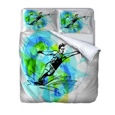 Football Graffiti 3D Print Duvet Quilt Doona Covers Pillow Case Bedding Sets