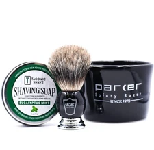 Parker & Taconic Apothecary Mug Gift Set Incl. Badger Brush & Artisan Shave Soap
