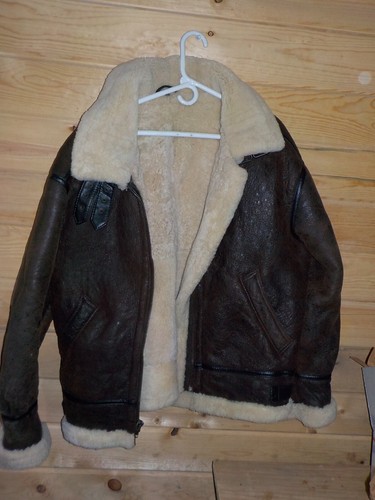 Mint XXL 2X USAF Jacket Type G-8 Shearling Bomber Brown Sheepskin Coat - Picture 3 of 10