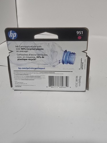 HP Genuine 951 Magenta Ink Cartridge in Retail Box - FRESH INK! Exp:2025 NEW - Picture 3 of 4