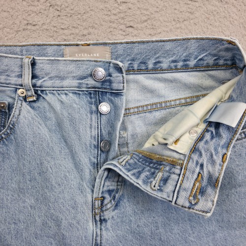 Pantalones de mezclilla Everlane para mujer 28 azules años 90 descarados algodón orgánico lavado ligero tiro alto - Imagen 11 de 14