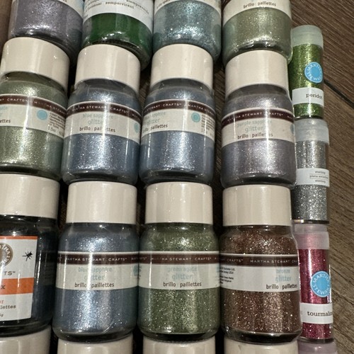 Martha Stewart Crafts Sealed Glitter Lot Flocking Powder Halloween 25 Bottles - Picture 4 of 7