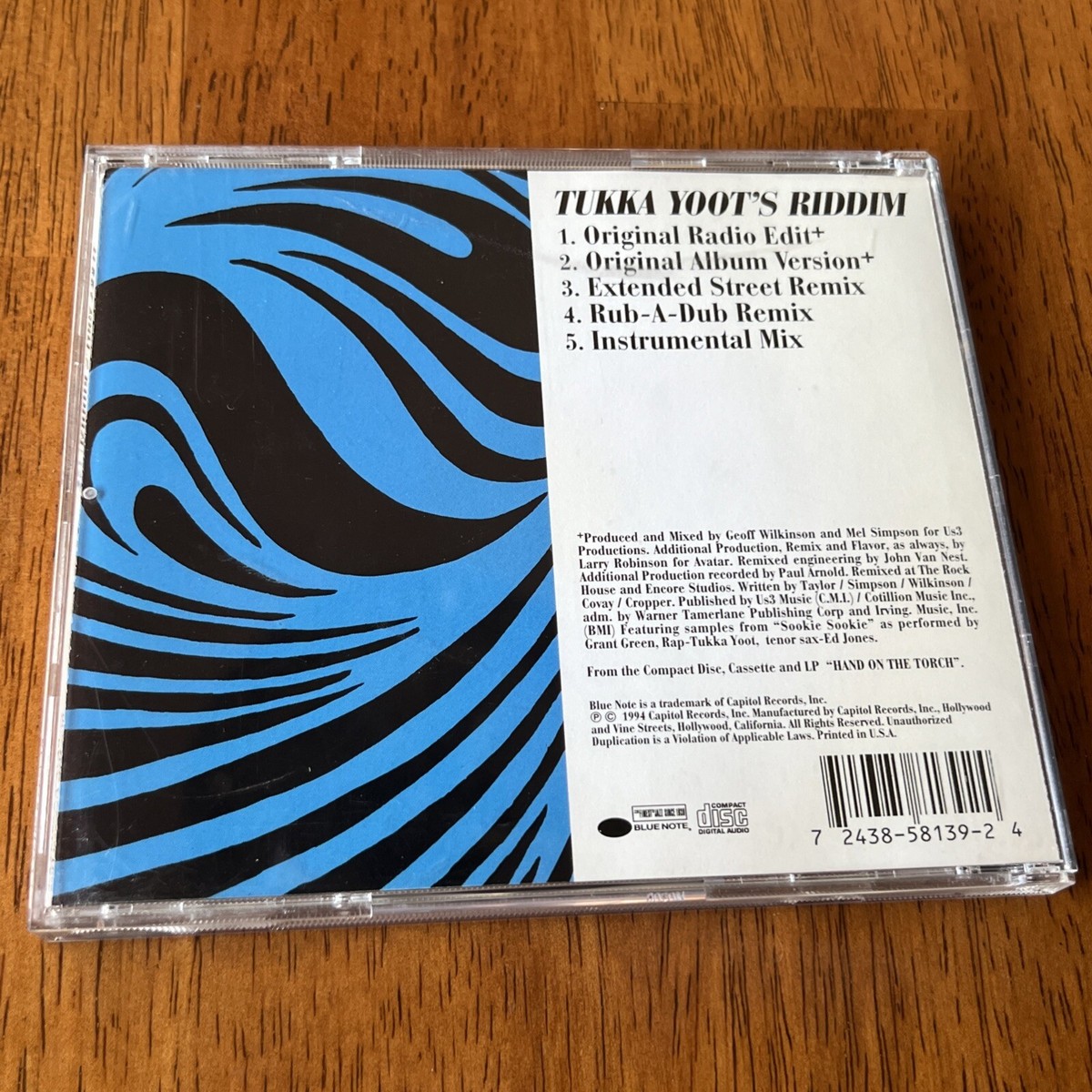 Tukka Yoot's Riddim [Single] by Us3 (CD, Mar-1994, Capitol/EMI