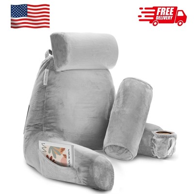 Reading Pillow, Large Back Pillow for Sitting Up in Bed