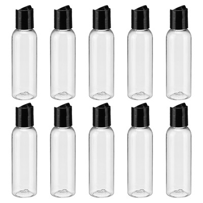 10 Stück leere Plastikflaschen mit Scheibendeckel 2oz/60ml kleine Flaschen klar