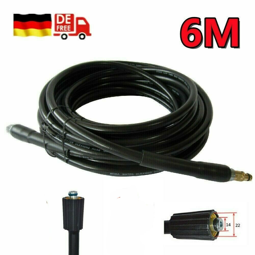 KiloSton Hochdruckschlauch 15M - Stahlgeflecht Für Karcher Reiniger Bis 3600 PSI
