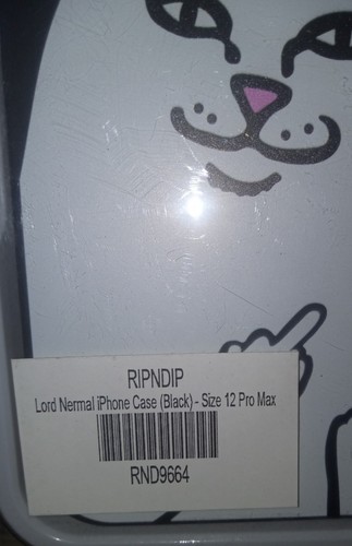 Ripndip iPhone 12 Pro Max Case - Lord Nermal (Black) Brand New In Box Authentic - Zdjęcie 2 z 4