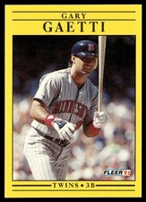 1991 Fleer Gary Gaetti Minnesota Twins #609