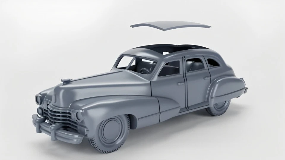 3D Printing 1/72 American 1942 Cadillac Staff Car Unpainted - Image 3 of 4