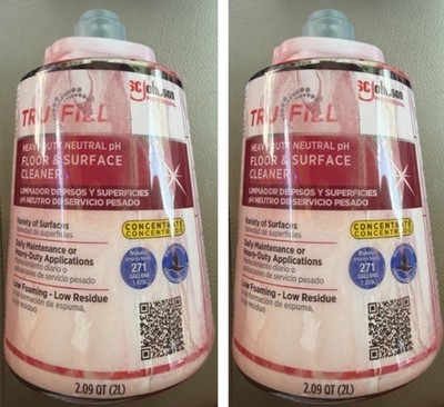 SC Johnson 684501 TruFill Neutral Ph Floor Cleaner Surface Concentrate Lot of 2